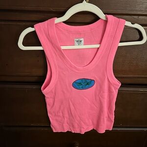 Boys Lie Cropped tank with signature angel logo NWOT